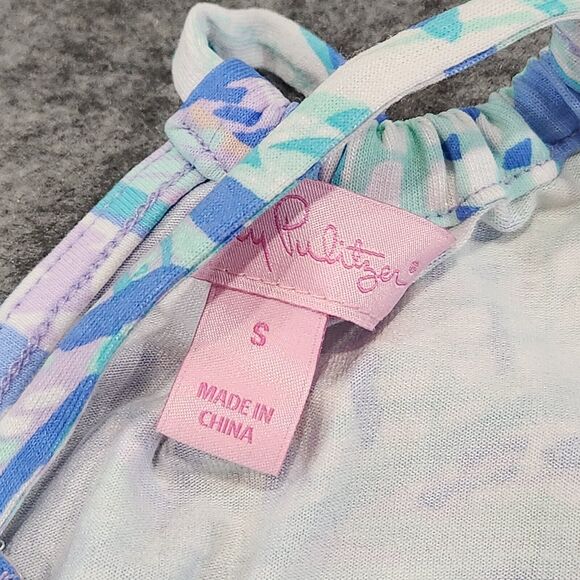 Lilly Pulitzer Women S Small Gianni Romper Light Lilac Aboat Time Sailboat Dress - Picture 4 of 16